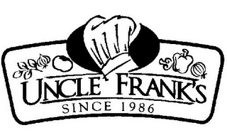 UNCLE FRANK'S SINCE 1986 logo
