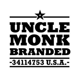 UNCLE MONK BRANDED -34114753 U.S.A.- logo