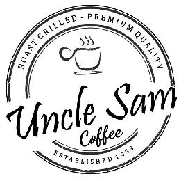 UNCLE SAM COFFEE COFFEE ROAST GRILLED - PREMIUM QUALITY ESTABLISHED 1999 logo