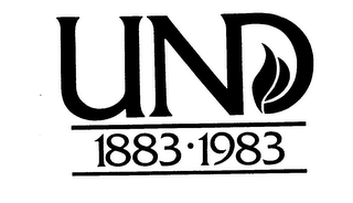 UND 1883.1983 logo