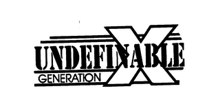 UNDEFINABLE GENERATION X logo