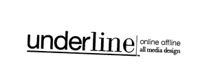 UNDERLINE ONLINE OFFLINE ALL MEDIA DESIGN logo