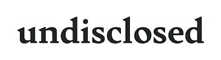 UNDISCLOSED logo