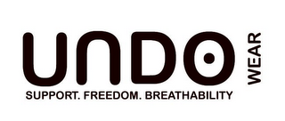 UNDO WEAR SUPPORT. FREEDOM. BREATHABILITY logo