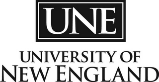 UNE UNIVERSITY OF NEW ENGLAND logo