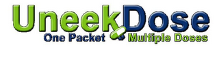UNEEKDOSE ONE PACKET MULTIPLE DOSES logo
