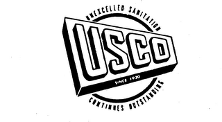 UNEXCELLED SANITATION USCO SINCE 1920 CONTINUES OUTSTANDING logo