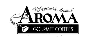 "UNFORGETTABLE AROMAS" AROMA GOURMET COFFEES logo
