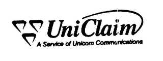 UNI CLAIM A SERVICE OF UNICOM COMMUNICATIONS logo