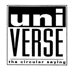 UNI VERSE THE CIRCULAR SAYING logo