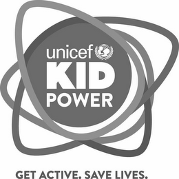 UNICEF KID POWER GET ACTIVE. SAVE LIVES. logo