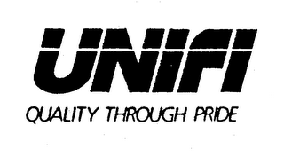 UNIFI QUALITY THROUGH PRIDE logo