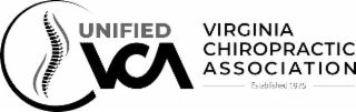 UNIFIED VCA VIRGINIA CHIROPRACTIC ASSOCIATION ESTABLISHED 1925 logo