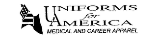 UNIFORMS FOR AMERICA MEDICAL AND CAREER APPAREL logo