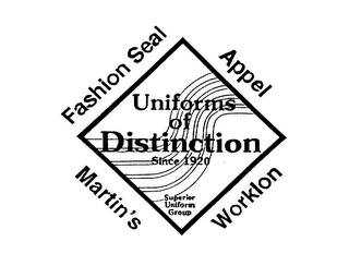 UNIFORMS OF DISTINCTION SINCE 1920 SUPERIOR UNIFORM GROUP FASHION SEAL APPEL MARTIN'S WORKLON