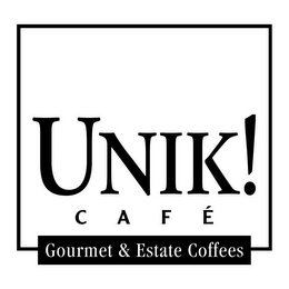 UNIK! CAFÉ GOURMET & ESTATE COFFEES logo