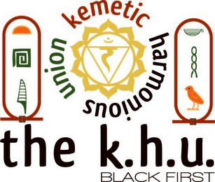 UNION KEMETIC HARMONIOUS THE K.H.U. BLACK FIRST logo