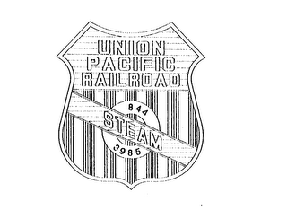 UNION PACIFIC RAILROAD STEAM 844 3985 logo