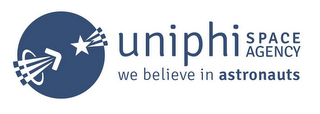 UNIPHI SPACE AGENCY WE BELIEVE IN ASTRONAUTS logo