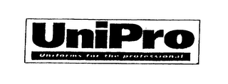 UNIPRO UNIFORMS FOR THE PROFESSIONAL logo