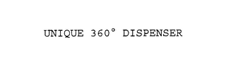 UNIQUE 360 DISPENSER logo