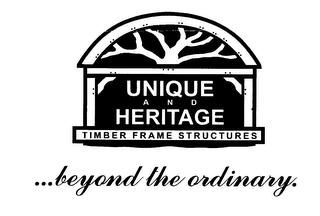 UNIQUE AND HERITAGE...BEYOND THE ORDINARY. logo