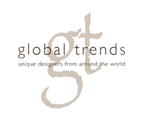 UNIQUE DESIGNERS FROM AROUND THE WORLD GT GLOBAL TRENDS logo