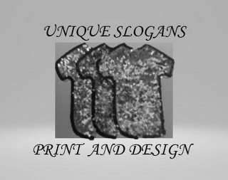 UNIQUE SLOGANS PRINT AND DESIGN logo