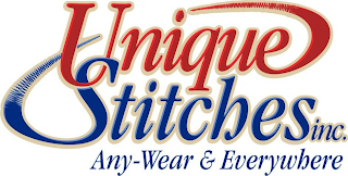 UNIQUE STITCHES INC. ANY-WEAR & EVERYWHERE logo