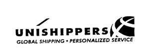 UNISHIPPERS GLOBAL SHIPPING PERSONALIZED SERVICE logo
