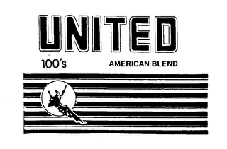 UNITED 100'S AMERICAN BLEND logo