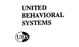 UNITED BEHAVIORAL SYSTEMS UBS logo