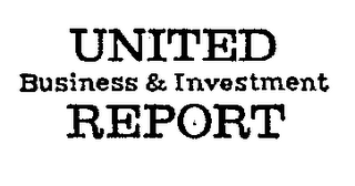 UNITED BUSINESS & INVESTMENT REPORT logo