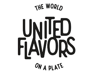 UNITED FLAVORS THE WORLD ON A PLATE logo