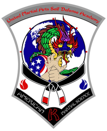 UNITED MARTIAL ARTS SELF DEFENSE ACADEMY AMERICAN MARTIAL SCIENCE logo
