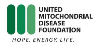 UNITED MITOCHONDRIAL DISEASE FOUNDATION HOPE. ENERGY. LIFE. logo