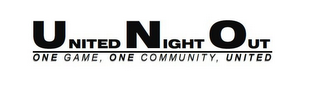 UNITED NIGHT OUT ONE GAME, ONE COMMUNITY, UNITED logo