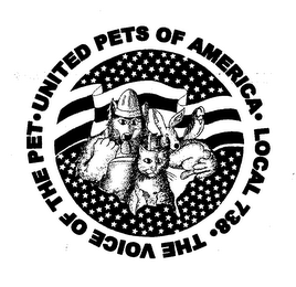 UNITED PETS OF AMERICA LOCAL 738 THE VOICE OF THE PET logo