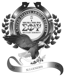 UNITED STATES ARMED FORCES SIGMA PHI PSI MILITARY SORORITY 20 SUI GENERIS 00 logo