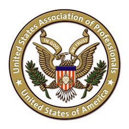 UNITED STATES ASSOCIATION OF PROFESSIONALS UNITED STATES OF AMERICA IN GOD WE TRUST logo