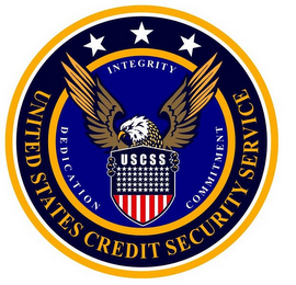 UNITED STATES CREDIT SECURITY SERVICE USCSS DEDICATION COMMITMENT INTEGRITY logo