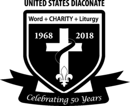 UNITED STATES DIACONATE WORD+CHARITY+LITURGY 1968 2018 CELEBRATING 50 YEARS logo