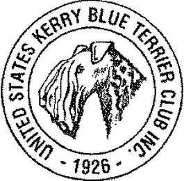 UNITED STATES KERRY BLUE TERRIER CLUB INC. 1926 logo