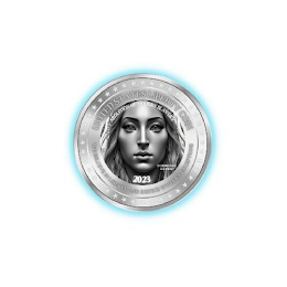 UNITED STATES LIBERTY COIN WE BELIEVE IN LIBERTY AND JUSTICE WITHOUT EXCEPTIONS ABOLITION OF MODERN SLAVERY 2023 IN DEMOCRACY WE TRUST logo
