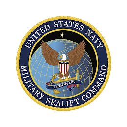 UNITED STATES NAVY MILITARY SEALIFT COMMAND UNITED WE SAIL logo