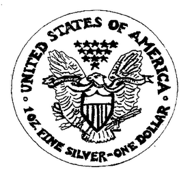 UNITED STATES OF AMERICA 1 OZ. FINE SILVER-ONE DOLLAR logo