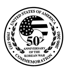 UNITED STATES OF AMERICA 1950-1953 2000-2003 COMMEMORATION 50TH ANNIVERSARY OF THE KOREAN WAR logo