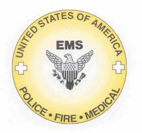 UNITED STATES OF AMERICA; EMS; POLICE FIRE MEDICAL logo