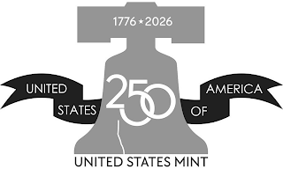 UNITED STATES OF AMERICA UNITED STATES MINT 250 1776 2026 logo