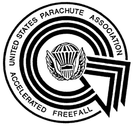 UNITED STATES PARACHUTE ASSOCIATION ACCELERATED FREEFALL logo